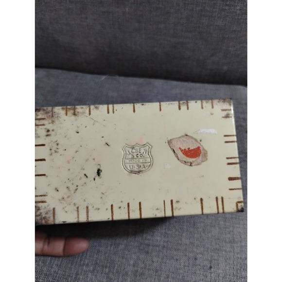 Vtg Recipe Receipt Tin Colonial Eagle Teapot Coffee Grinder Rustic USA (1) - Picture 6 of 8